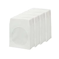 BestDuplicator White Cd/Dvd Paper Media Sleeves Envelopes with Flap and Clear Window (400 Sleeves) CD DVDs storage and organization