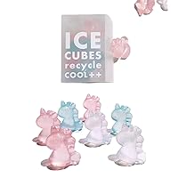 Reusable Ice Cubes for Drinks, 12 Pack Colourful Unicorn Shaped Ice Cubes for Family, Kids and Party Use - Chilling Drinks and Cold Compress - Refreezable and Washable