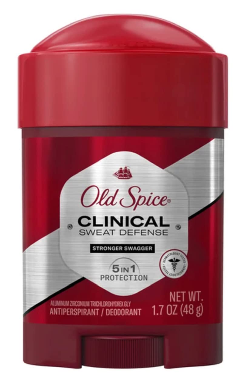 Old Spice Clinical Sweat Defense Anti-Perspirant Deodorant for Men, 72 Hour, Stronger Swagger, 1.7 oz