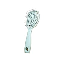 Organic Detangling Hair Brush for Women, Men & Children - Does not Pull on Hair - Hair Straightening Brushes for Straight, Curly & Wet Hair - Unique Spiral Hairbrush (blue)