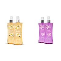 Signature Fragrance Body Spray, Vanilla, 8 fl oz (Pack of 2) & Signature Fragrance Body Spray, Japanese Cherry Blossom, 8 fl oz (Pack of 2)
