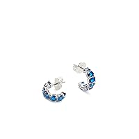 Kate Spade New York Womens Small Stone Hoops Sapphire One Size
