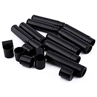 100 Pieces Empty Plastic Black LIP BALM Tubes Containers Lipstick Lip Tubes Make Up Cosmetic Tool Supply 5g