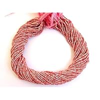 Natural Pack of 5 Strands 2-2.5 mm Rhodonite Faceted Rondelle Beads| Micro Faceted Beads for Jewelry Making |13