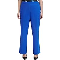 Calvin Klein Womens Solid Casual Trouser Pants, Blue, 14W