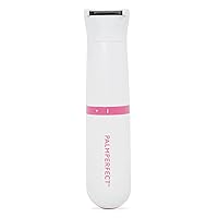 Clio PALMPERFECT Electric Bikini Trimmer - Travel-Friendly Hair Shaver for Smooth, Dual Blade for Close Shave, Use Wet or Dry - Battery-Powered + 3 Trimming Guides Included