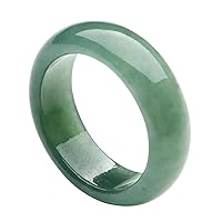 Natura A Grade Gray Green Jade Band Ring Jade Ring Burma Jade Myanmar Jade Jadeite Jewelry Gift Engagement Ring, Size 7-10
