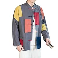 Latest Color Patchwork ' Coat Buckle Jacket