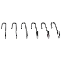 Enclume Angled Pot Hook, Set of 6, Use with Pot Racks, Stainless Steel