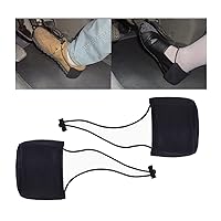 2 Pcs Driving Shoe Heel Covers, Unisex Wear Resistant Driver Heel Protector Pad, Durable Outside Sole Mat for Step Gas and Brake, Flat Shoe External Guard Cushion, Practical Gift (Black)
