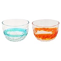Deko Mini Small Bowl, Set of 2 (Water/Green, Orange)