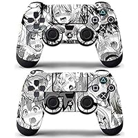 Vinyl Decals Stickers Skin 2 Pack for PS4 Controllers Skin Anime Funny Girls