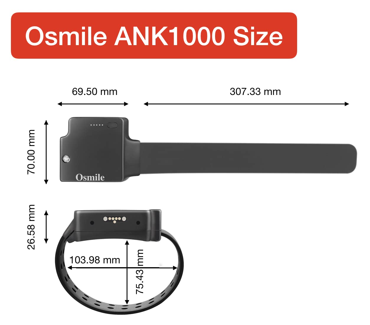 Osmile ANK1000 Ankle GPS Tracker for Prisoner, Psychopathy, Dementia, Alzheimer's Diseases, with Portable Charger