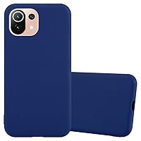 Case Compatible with Xiaomi Mi 11 LITE (4G / 5G) / 11 LITE NE in Candy Dark Blue - Shockproof and Scratch Resistant TPU Silicone Cover - Ultra Slim Protective Gel Shell Bumper Back Skin