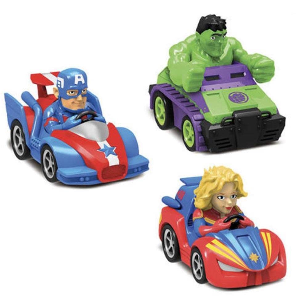Marvel Super Hero Adventures Captain America Marvel Play Set Cars (3 Pack)