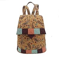Women Quilted Cotton Backpack Paisley For All Occasions