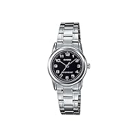 Casio LTP-V001D-1B Women's Standard Stainless Steel Easy Reader Black Dial Watch