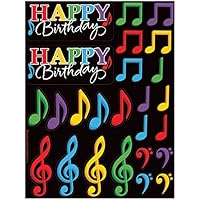 Creative Converting 4 Count Dancing Music Notes Sheets of Stickers, Multicolor