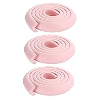 3 Rolls Wrapper Baby Safety Strip Anti-Collision Bumper Strip Corner Guard Table Protector Guard Cushion Earth Tones Toddler Furniture