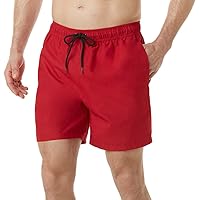 TSLA Men's Swim Trunks, Quick Dry Beach Swimming Board Shorts, Bathing Suits with Inner Mesh Lining and Pockets