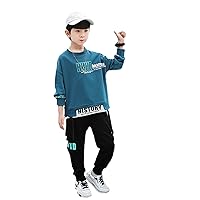 Boys Activewear Sports Science Printed Suits Shirts Top + Pants