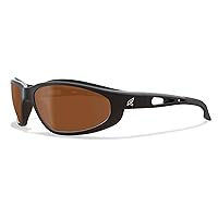 EDGE Dakura | Polarized Safety Glasses | ANSI Rated | Anti-Slip | 99.9% UV Protection | 3X Dipper Anti-Scratch (Black, Polarized Copper Driving)