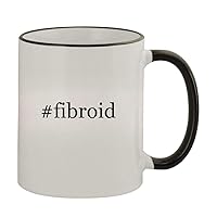 #fibroid - 11oz Colored Handle and Rim Coffee Mug, Black