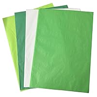 BAISDY 80 Sheets Green Tissue Paper Gift Wrapping t Tissue Paper for Saint Patrick's Day Birthday Wedding Presents Packaging DIY Crafts, 20 x 14 Inch