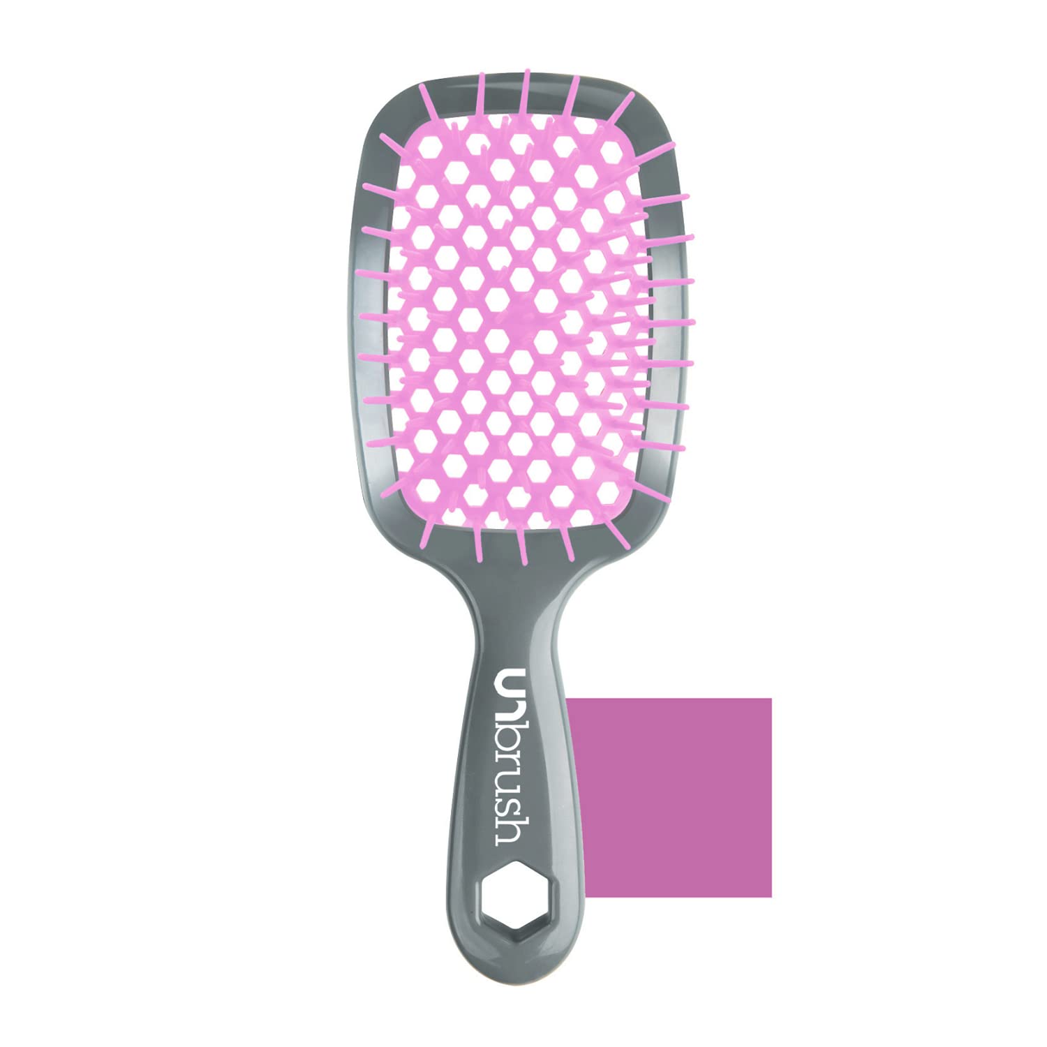 FHI HEAT Unbrush Wet & Dry Vented Detangling Hair Brush, Lavender/Grey