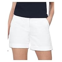 Barbour Womens White Stretch Zippered Shorts 14