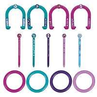 Amscan Disney Frozen Birthday Party Ring Toss and Horseshoes Combo Game (13 Piece), 16