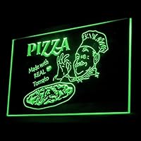 110152 Pizza Made with Real Tomato Cafe Ham Display LED Light Neon Sign