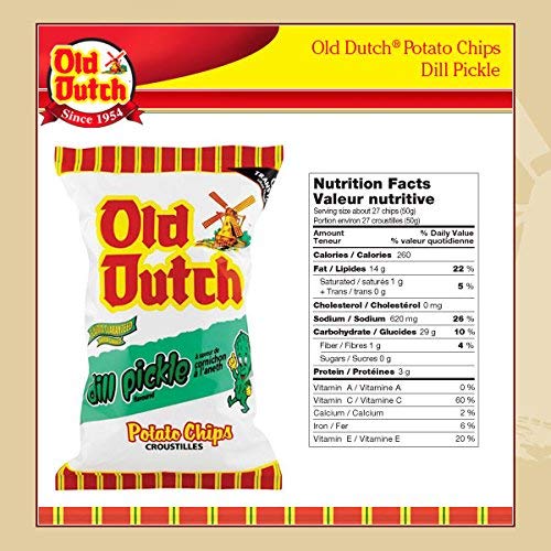 Old Dutch Dill Pickle Chips 2 Large Bags Imported From Canada