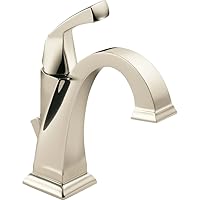 Delta Faucet Dryden Single Hole Bathroom Faucet, Single Handle Bathroom Faucet, Diamond Seal Technology, Metal Drain Assembly, Polished Nickel 551-PN-DST