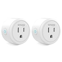 Mini Plug Compatible with Alexa and Google Home, WiFi Outlet Socket Remote Control with Timer Function, Only Supports 2.4GHz Network, No Hub Required, ETL FCC Listed (2 Pack), White