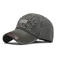 Embroidered Baseball Hats & Caps for Men Women Washed Adjustable Distressed Denim Dad Trucker Hat Retro Fishing Visor