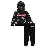 Members Only Boys' 2-Piece Drip Joggers Set Outfit - black multi, 4