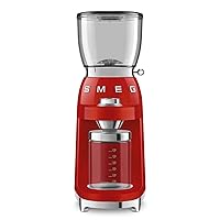 Smeg 50's Retro Style Aesthetic Coffee Grinder, CGF01 (Red) Large