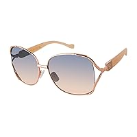 Jessica Simpson Women's J5254 Oversized Metal Square Sunglasses with UV400 Protection - Glamorous Lightweight Sunglasses for Women, 64mm