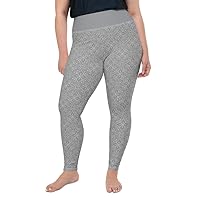 Ornament Ultimate Gray & Silver Queen Luxury All-Over Print Plus Size Leggings