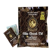 Chia Seed Oil -1 Bag with 14 Single Serve Pouches of Pure Cold Pressed, Extra Virgin Chia Seed Oil from Premium Selected Organic Chia Seeds