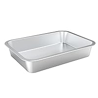 only fire Stainless Steel Baking Pan Roaster Ovens Cookie Sheet Barbeque Grilling Pan for Baking Breads, Grilling Chicken, Vegetables, Easy to Clean & Dishwasher Safe