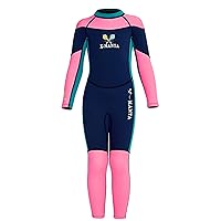 Youth Boys Girls Kids One Piece 2.5mm Neoprene Wet Suits Thermal Swimsuit Long Sleeve Full Wetsuit for Scuba Diving Swimming