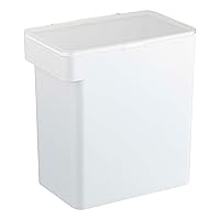YAMAZAKI Home Airtight Pet Food Storage Container - Cat and Dog Food Holder Bin with Transparent Lid and Handle PolypropyleneLargeWhite