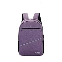 Travel backpack with USB charging port 15.6-inch laptop backpack laptop backpack casual backpack (Purple)