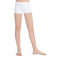 Capezio girls Boys Cut Low Rise athletic shorts, White, 4 6 US