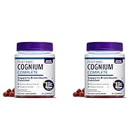 Cognium Complete Gummies, Brain Health Support, Improves Memory & Clarity, Fruit Punch Flavored Dietary Supplement, Drug Free, 100mg, 50 Gummies (Pack of 2)