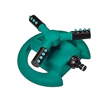 Garden Sprinkler Water Sprinkler 360 Degrees Adjustable Rotation Lawn Sprinkler Oscillating Water for Yard Large Area Plant Irrigation and Kids Playing (Sea Green)