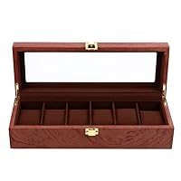 Wooden Watch Storage Box Practical Watch Case Watch Box Watch Display Box for Store Home Shopping Mall (Color : D, Size : As shown)