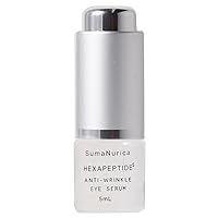 Hexapeptide 5 Anti-wrinkle Eye Serum Mini - Anti-Aging Serum for Eye - Supports Collagen, Smooths Fine Lines and Wrinkles - Vegan - 0.1 oz